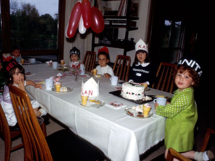  at Anita's  fourth birthday, May 1973